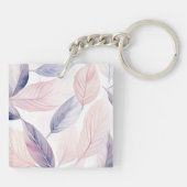 Weiche Wasserfarben hinterlassen benutzerdefiniert Schlüsselanhänger (Rückseite)