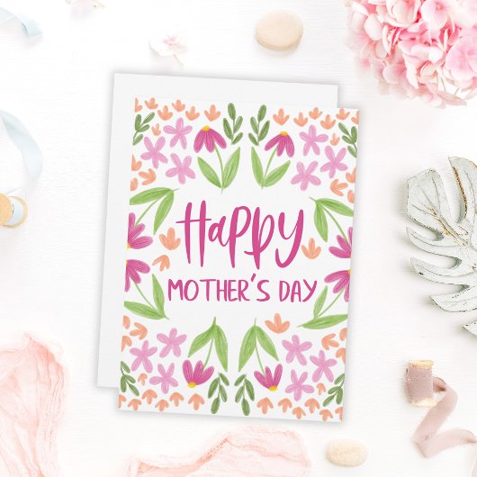 Weiche Wasserfarben - Muttertag glücklich