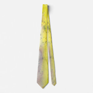 Weiche Wasserfarben-Wasch-Tie in Zitrone und Nebel Krawatte