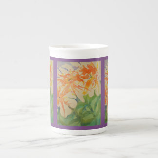 Weiche Watercolor-Blumen Porzellantasse