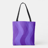 Weiche Waves Muster - Violett + Ihre Ideen Tasche (Rückseite)