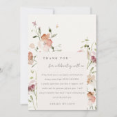 Weiche Weiden Wasserfarben Brautparty Dankeskarte (Vorderseite)