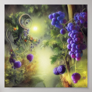 Weiche Weinrebe Poster