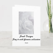 Weiche weiße Blätter ... Karte (Rückseite)