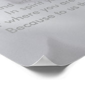 Weiche weiße Blätter ... Plakat (Ecke)