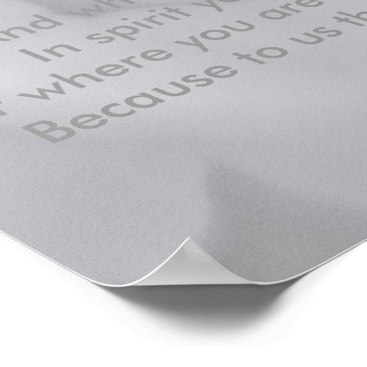 Weiche weiße Blätter ... Plakat (Ecke)