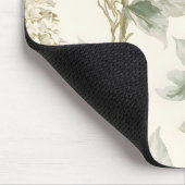 Weiche weiße Hortensien-Blumenmuster Mousepad (Ecke)