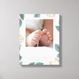 Weiche, weiße Rose Blumenrahmen Canvas drucken Leinwanddruck