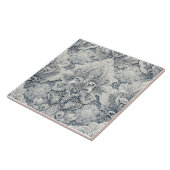 Weiche weiße Spitzen, Silberakzente, nahtloser Lux Fliese (Seite)