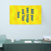 Weiche Wellen Gradienten gelb + Ihre Ideen Banner (Messeveranstaltung)