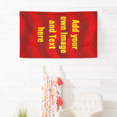 Weiche Wellen gradienten rot + Ihre Ideen Banner (Insitu)