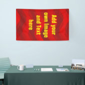 Weiche Wellen gradienten rot + Ihre Ideen Banner (Messeveranstaltung)