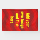 Weiche Wellen gradienten rot + Ihre Ideen Banner (Horizontal)