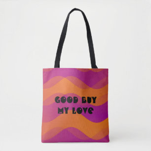 Weiche Wellenmuster - rosa orange Tasche