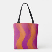Weiche Wellenmuster - rosa orange Tasche (Rückseite)