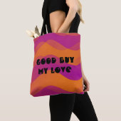 Weiche Wellenmuster - rosa orange Tasche (Von Nahem)