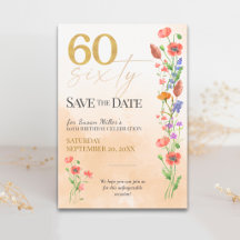 Weiche Wildblume 60. Geburtstag - 60 Jahre