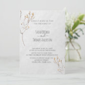 Weiche Wildblume Burnt Orange INVITATION Einladung (Stehend Vorderseite)