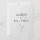 Weiche Wildblume Burnt Orange INVITATION Einladung (Rückseite)