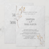 Weiche Wildblume Burnt Orange INVITATION Einladung (Vorne/Hinten)