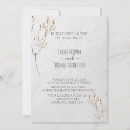 Weiche Wildblume Burnt Orange INVITATION Einladung