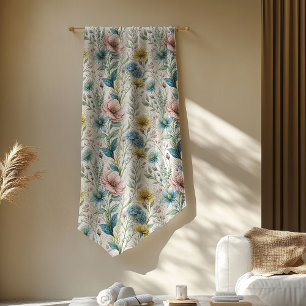 Weiche Wildblume in Boho Pastelltönen Fleecedecke