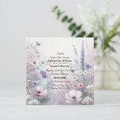 Weiche Wildblume Meadow Daydreams Einladung (Stehend Vorderseite)