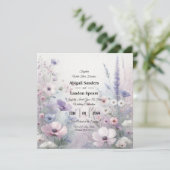 Weiche Wildblume Meadow Daydreams Einladung (Stehend Vorderseite)