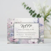 Weiche Wildblume Meadow Daydreams RSVP Karte (Stehend Vorderseite)