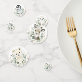 Weiche Winter Arctic Animals Grüne Gold Kranz Konfetti