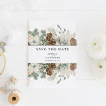 Weiche Winterfarbe Save the Date