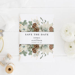 Weiche Winterfarbe Save the Date Postkarte