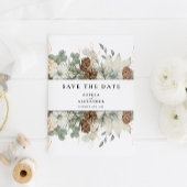 Weiche Winterfarbe Save the Date Postkarte