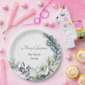 Weiche Wintergärten personalisiert Weihnachten Pappteller (Party)