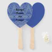 Weiche Wirbel Blau Schöne Momente Fächer (Vorne und Hinten)