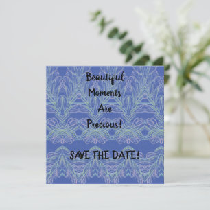 Weiche Wirbel Blau Schöne Momente Save The Date