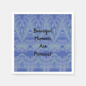 Weiche Wirbel Blau Schöne Momente Serviette (Vorderseite)