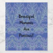 Weiche Wirbel Blau Schöne Momente Weinetikett (Einzelnes Label)