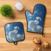 Weiche Wolken Ofenhandschuh & Topflappen-Set (Oben Unten)