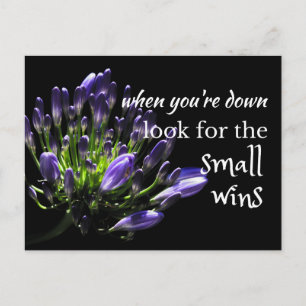 Weiche Worte: ...suchen Sie nach kleinen Gewinnen  Postkarte