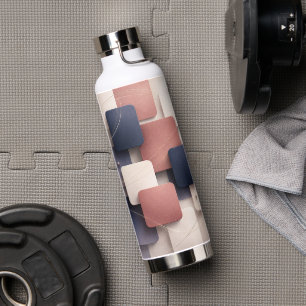 Weiche Würfel mit metallischen Akzenten AI-Kunst Trinkflasche