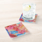 WEICHEN ALS STEIN GLASUNTERSETZER (Schrägansicht)