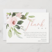 WEICHEN BLUSH PINK ROSE FLORA BRAUTPARTY DANKEN EINLADUNG (Vorderseite)