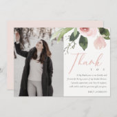 WEICHEN PINK BLUSH ROSE BRAUTPARTY DANKE IHNEN FOT EINLADUNG (Vorne/Hinten)