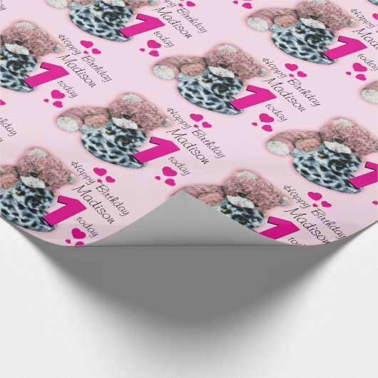 Weichen Spielwaren-Geburtstages des Geschenkpapier (Ecke)