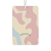 Weicher Abstrakter, Bio Personalisierter Name Autolufterfrischer (Rückseite)