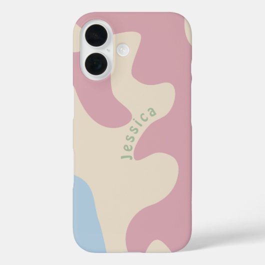 Weicher Abstrakter, Bio Personalisierter Name Case-Mate iPhone Hülle (Rückseite)