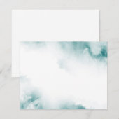 Weicher Aquamariner Abstrakter Rahmen Mitteilungskarte (Vorne/Hinten)