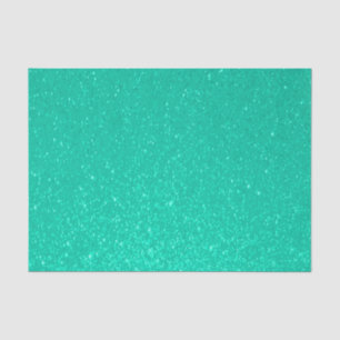 Weicher aquamariner blauer Glitzer-Druck Seidenpapier