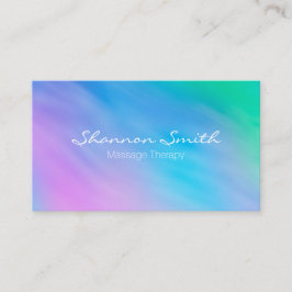 Weicher Aquarell-Regenbogen-Himmel-minimales Visitenkarte